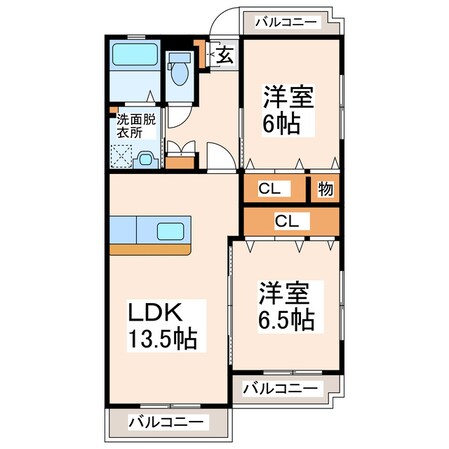 畑ヶ中 徒歩1分 3階の物件間取画像